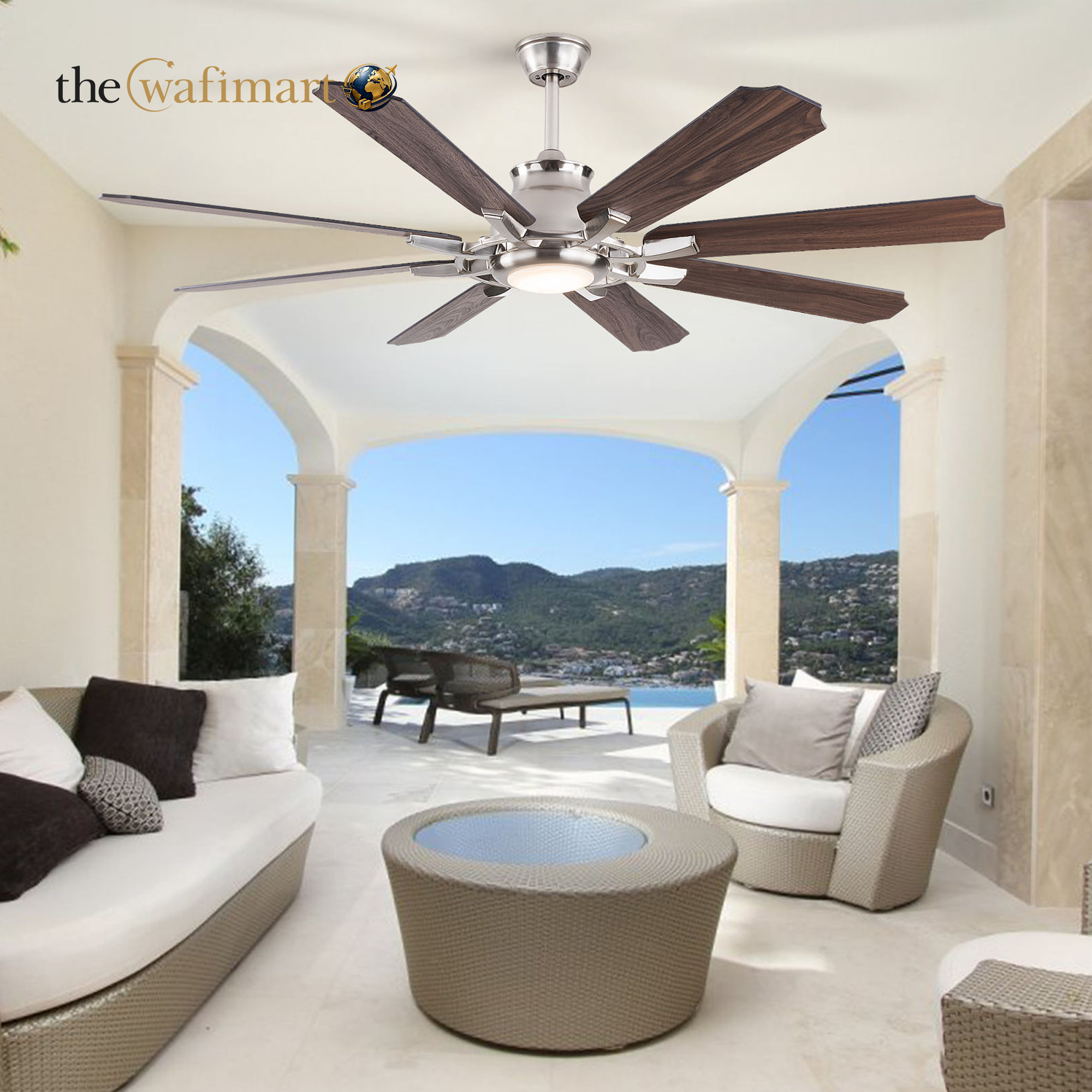 Luxurious 60-Inch Ceiling Fan with Light Remote Control Adjustable Lighting European Style Fandelier Ceiling Fan_img_1