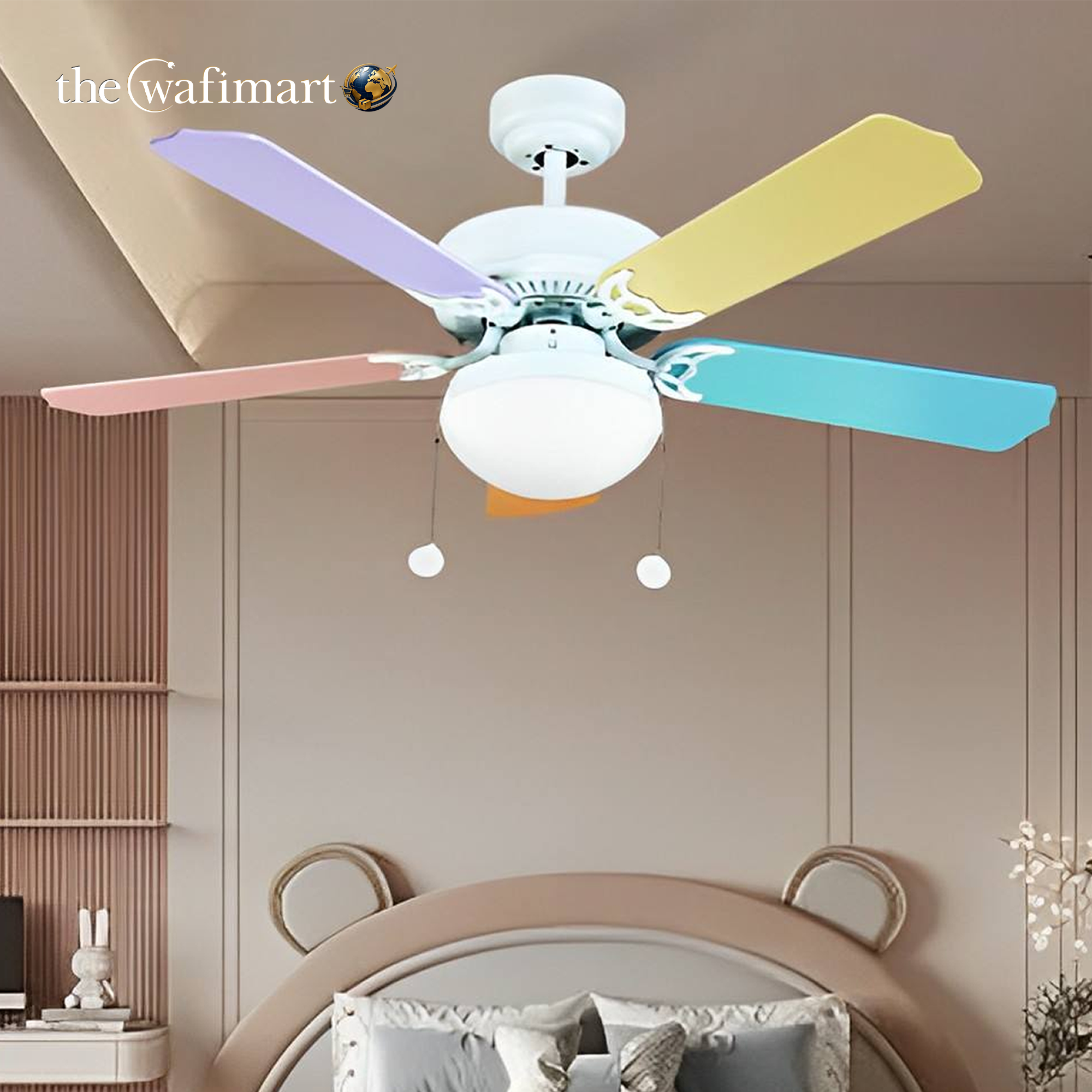 Room Decorative Kids Room Contemporary Ceiling Fan_img_0