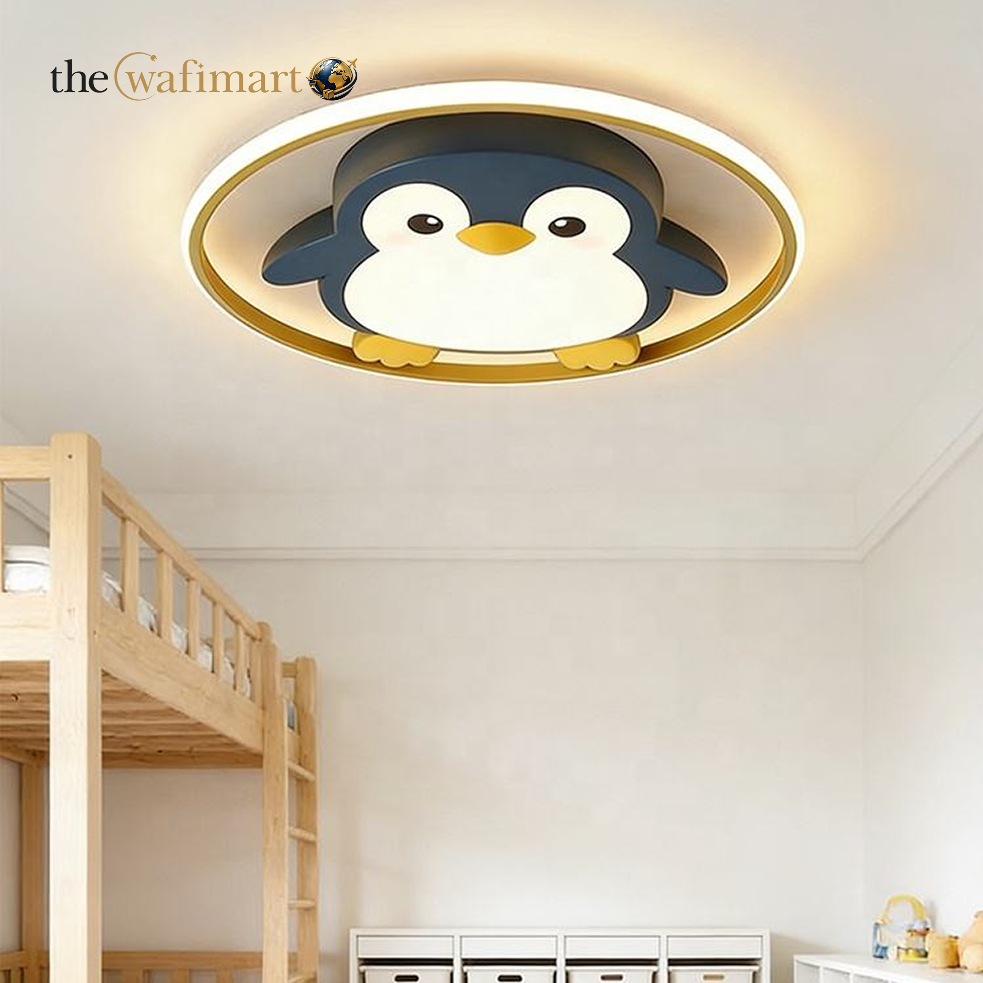Creative Animal LED Ceiling Light 39W 3CCT Remote Control Dimmable Bedroom Light 110V Modern Eye protection Energy-saving Light_img_2