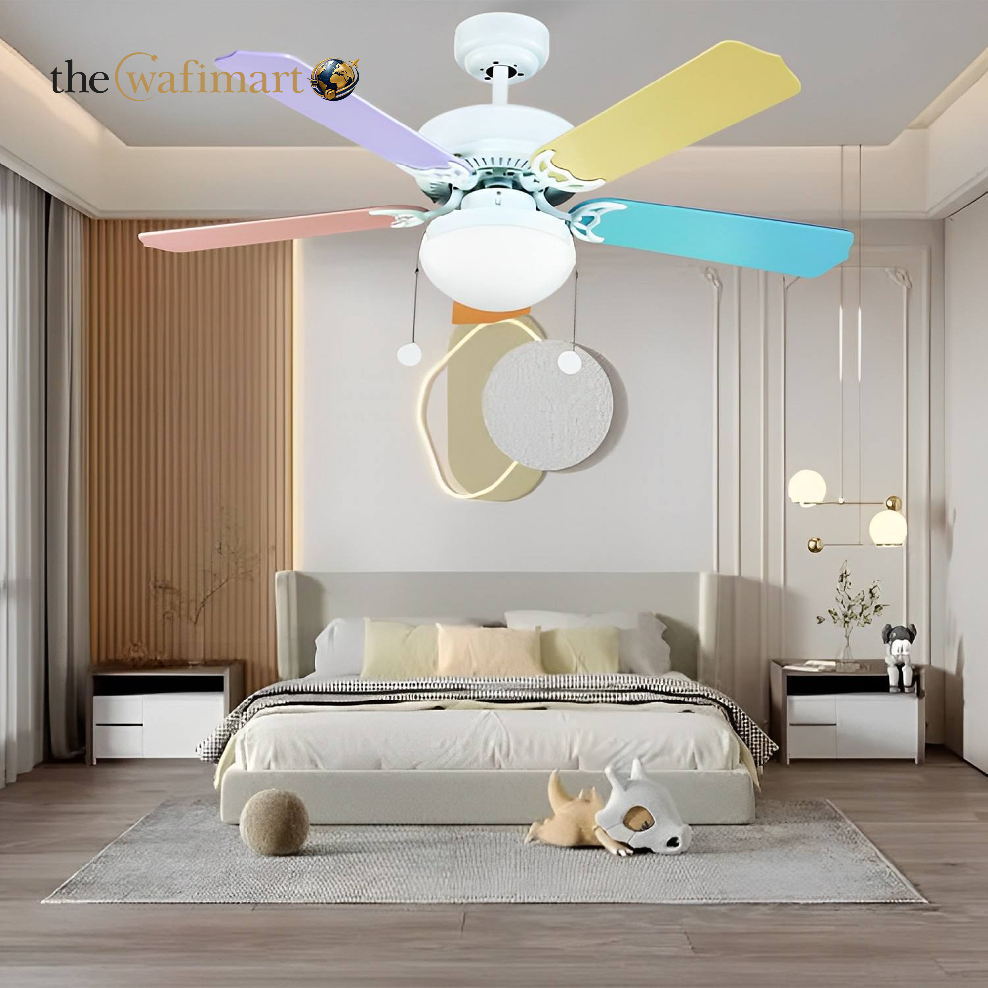Room Decorative Kids Room Contemporary Ceiling Fan_img_1
