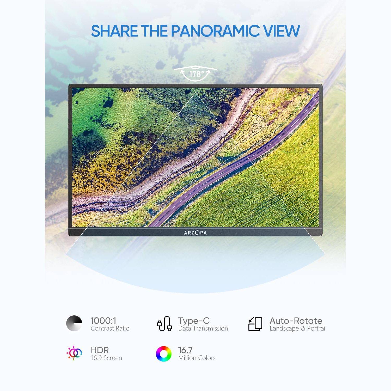Arzopa A1S Ultra-Thin Portable Monitor (14” FHD 1080P)_img_1