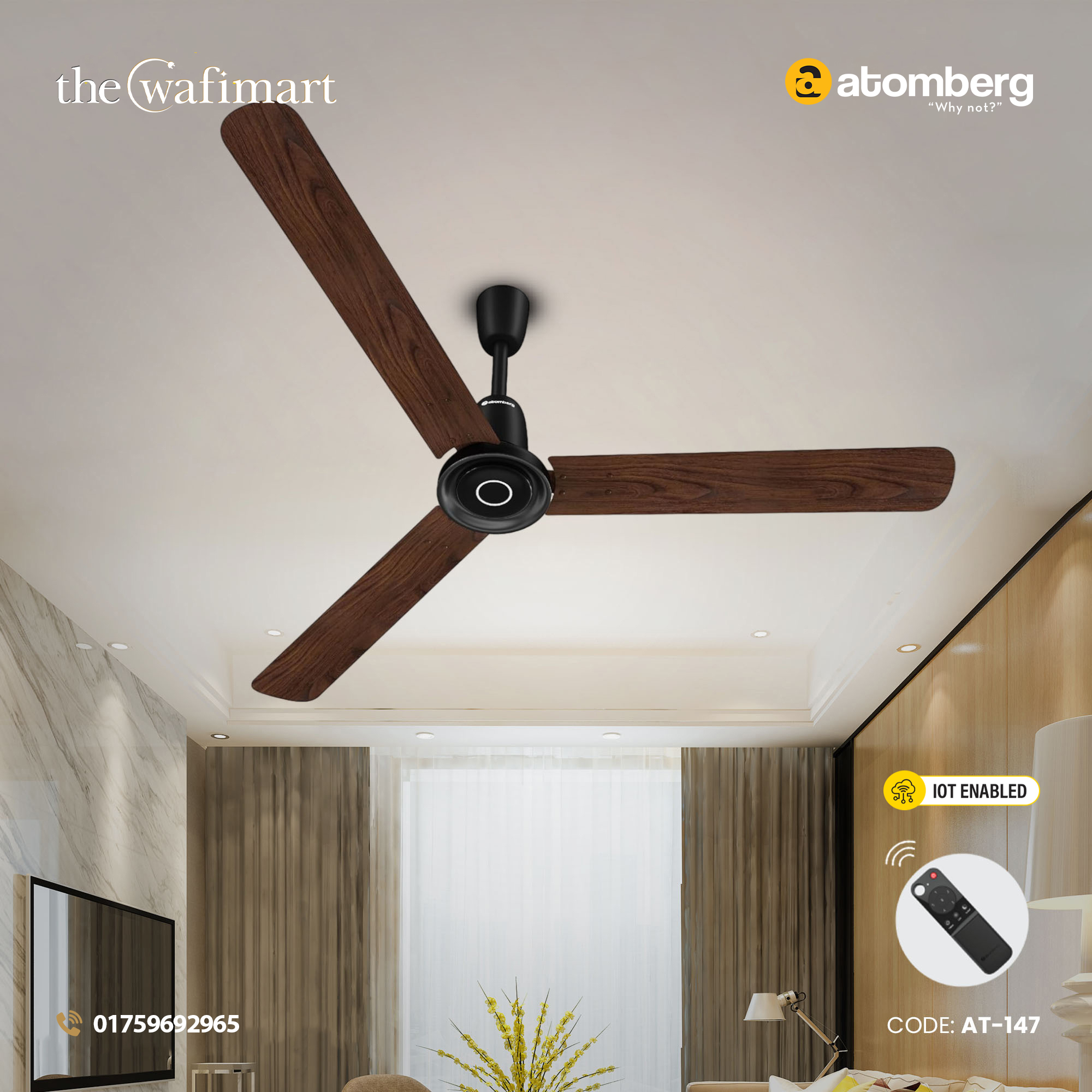 Atomberg Studio Nexus Smart 1400mm BLDC Ceiling Fan with IoT & Remote Control | AT-147_img_0
