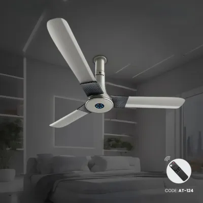 Atomberg Studio+ 48" 35W BLDC motor Energy Saving Anti-Dust Speed Indicator Light Ceiling Fan with Remote Control (Sand Grey ) AT-124_img_0