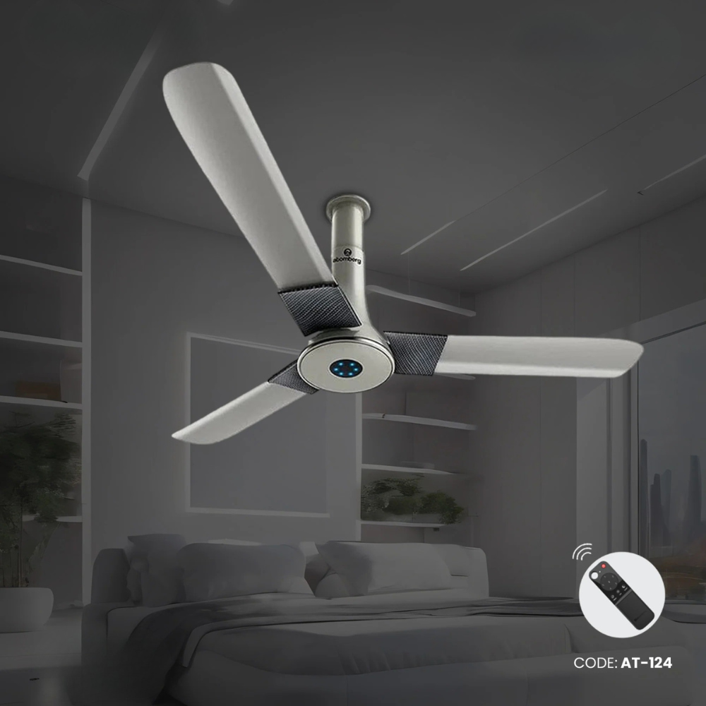 Atomberg Studio+ 48" 35W BLDC motor Energy Saving Anti-Dust Speed Indicator Light Ceiling Fan with Remote Control (Sand Grey ) AT-124