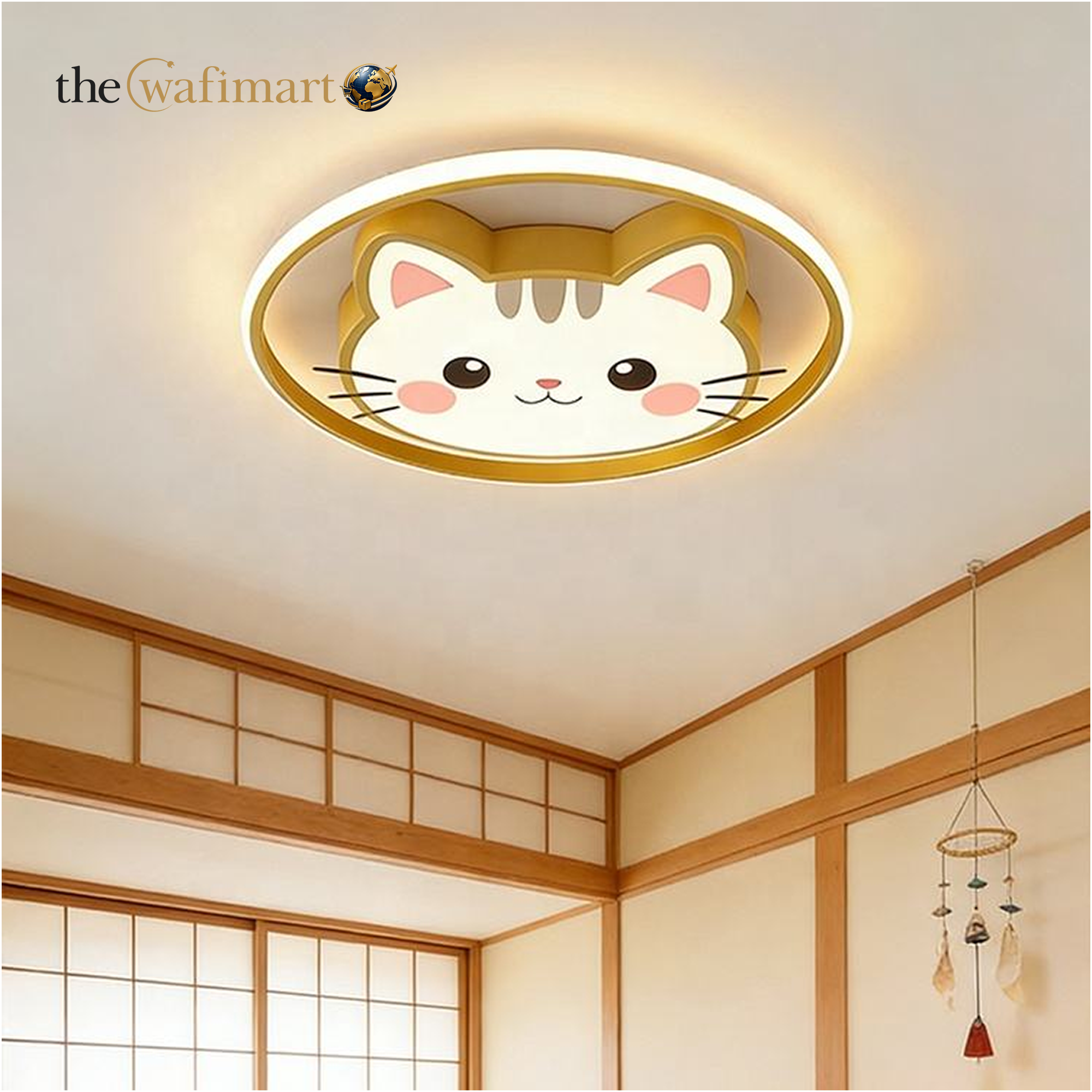 Creative Animal LED Ceiling Light 39W 3CCT Remote Control Dimmable Bedroom Light 110V Modern Eye protection Energy-saving Light_img_0
