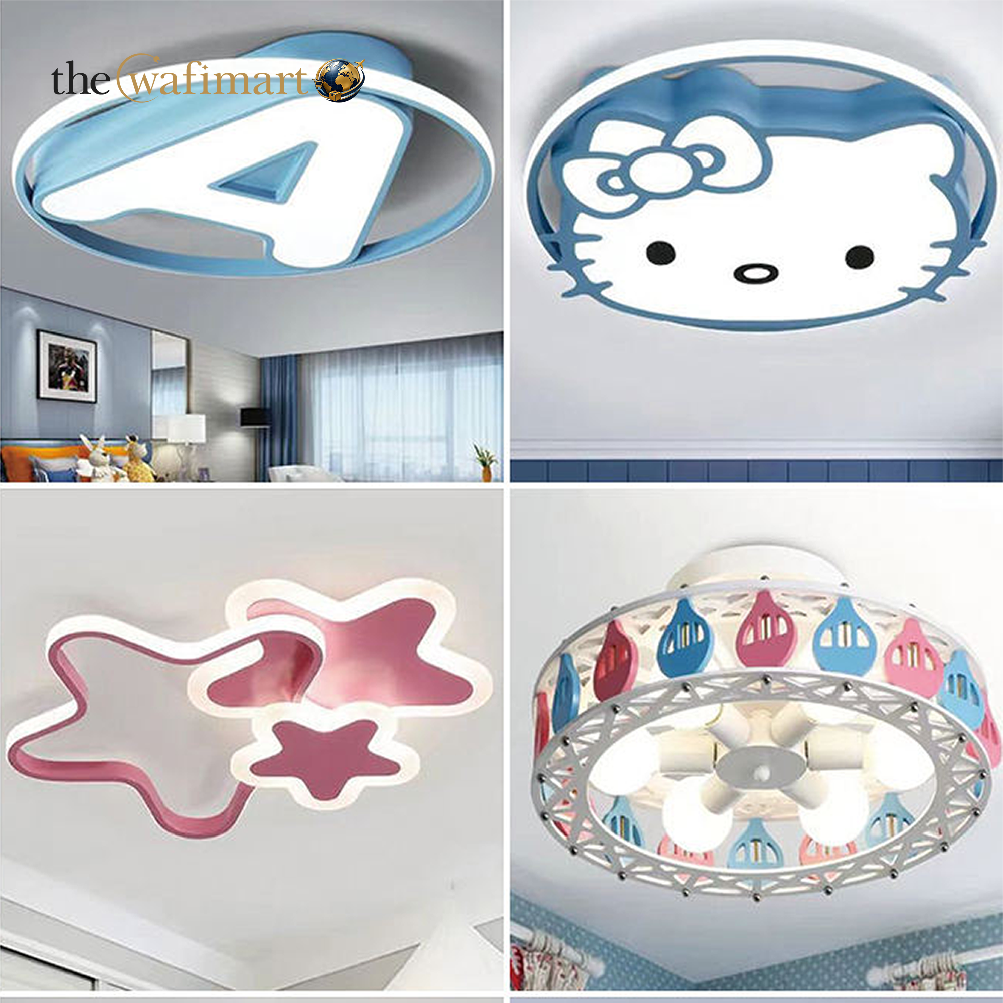 Cartoon Creative Bedroom Kids Surface Mounted Led Ceiling Light for Home Decor_img_3