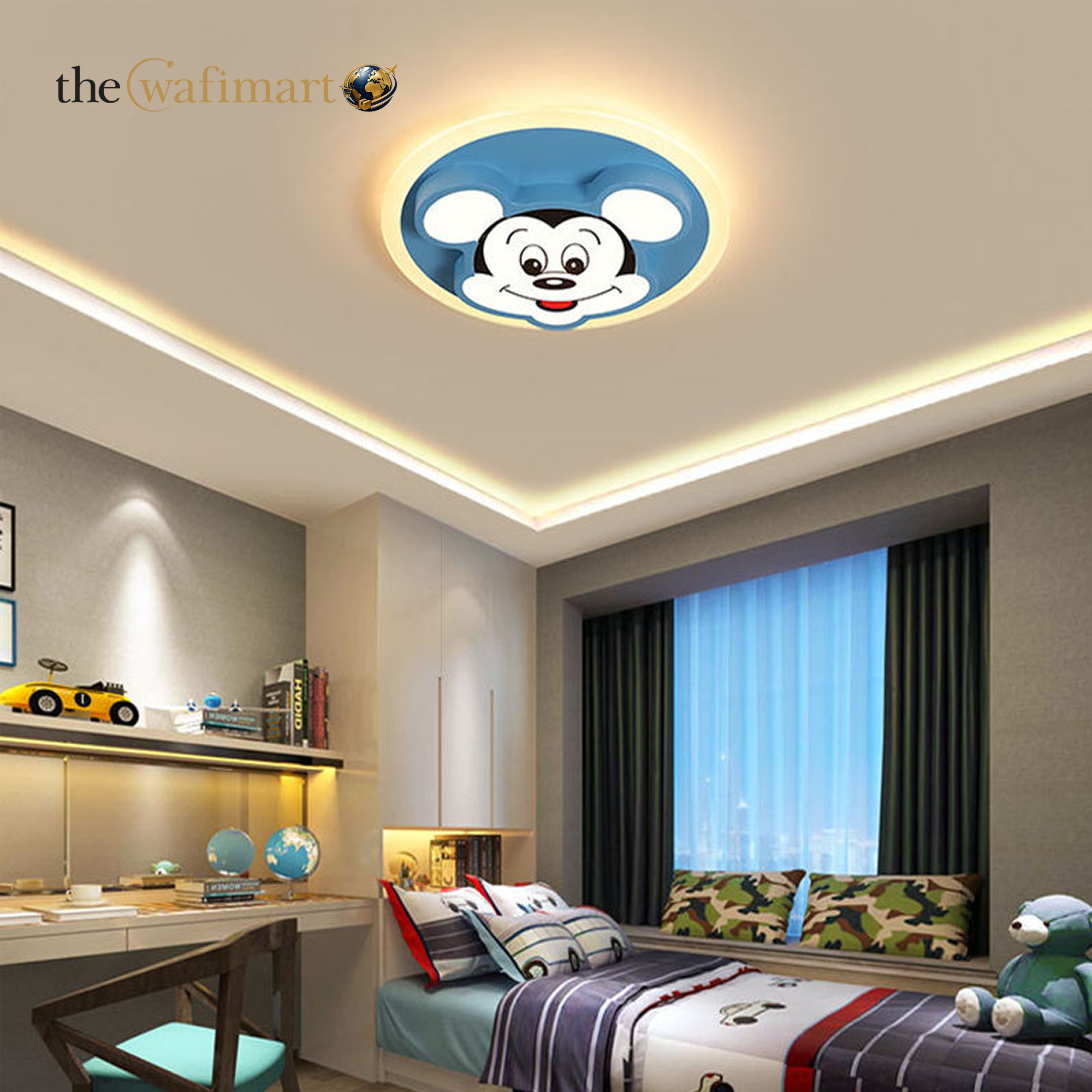 Cartoon Creative Bedroom Kids Surface Mounted Led Ceiling Light for Home Decor_img_1