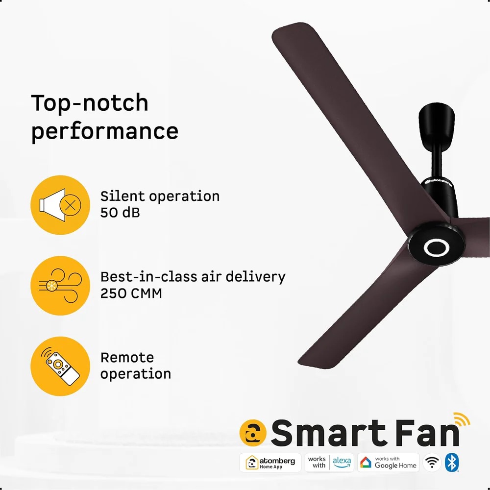 Atomberg Aris Contour Smart 48" BLDC Ceiling Fan (Umber Brown) | AT-145_img_3