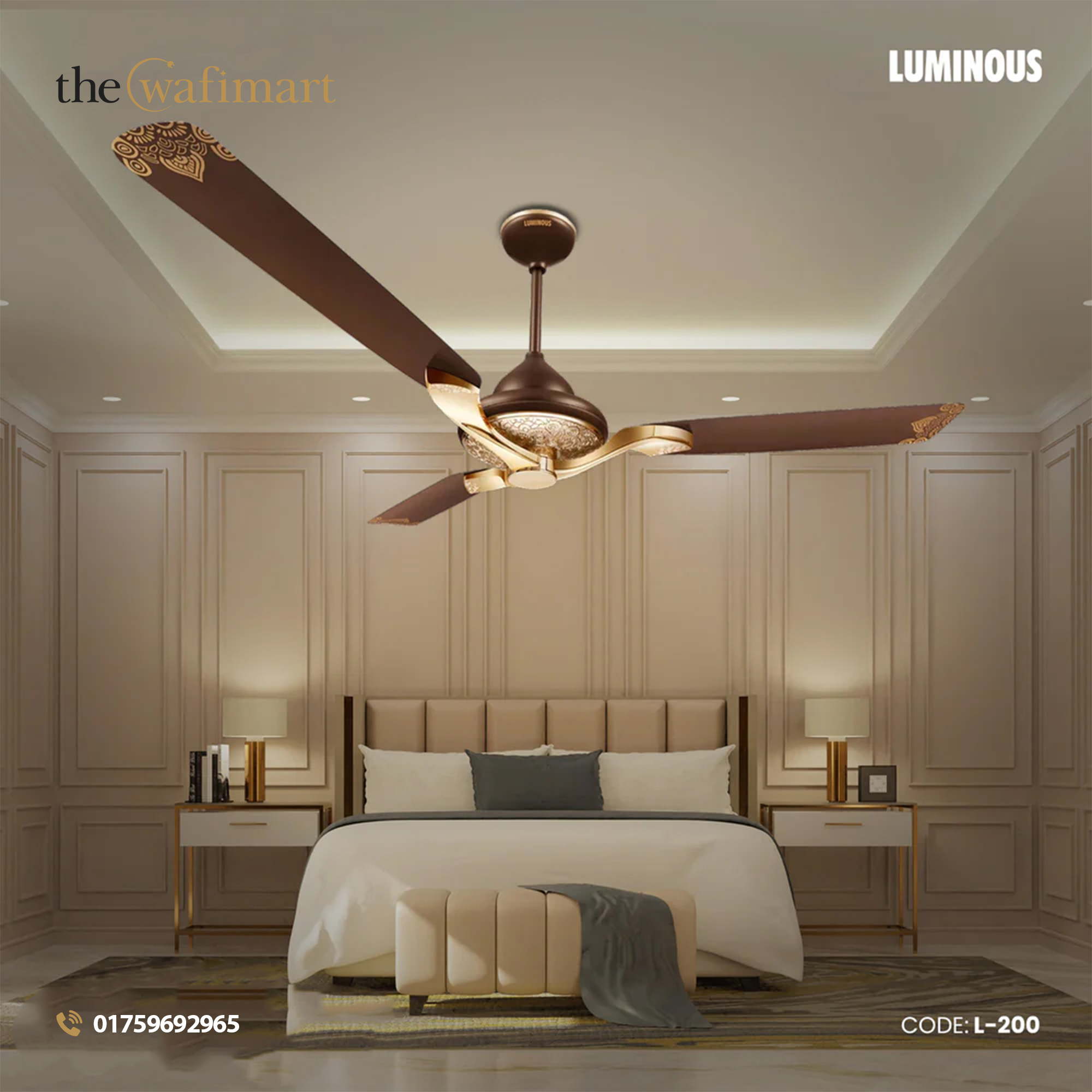 Luminous Jaipur Mahal 52'' (Tan Brown) L-200