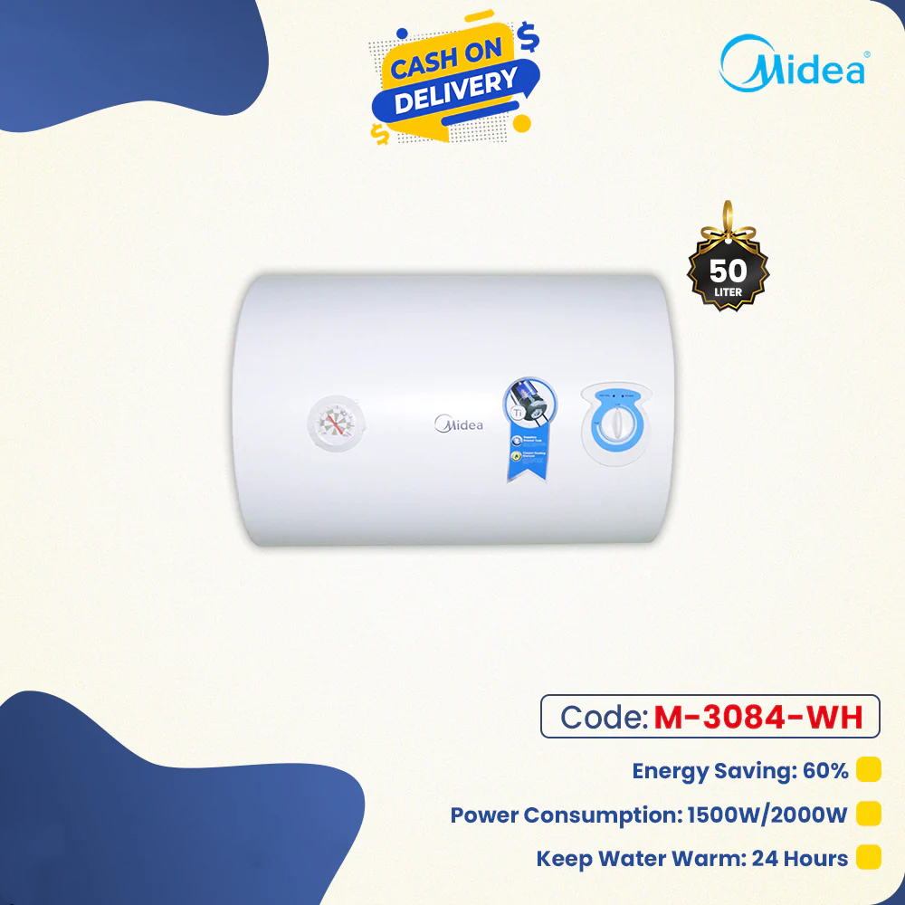 Midea Water Heater - D 50 Ltr (White) - M-3084-WH