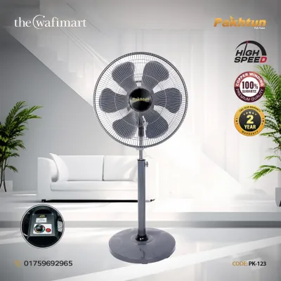 Pakhtun Tezra-450PP-G 18-Inch-High Speed Stand Fan (Grey) | PK-123_img_0