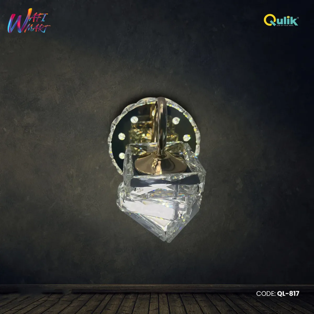 Qulik Modern Crystal Diamond Sconce Wall Light (QL-817)