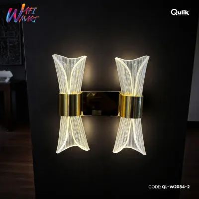 Qulik Modern Wall Lamp Concise Glass Double Head LED Lampshade_img_0