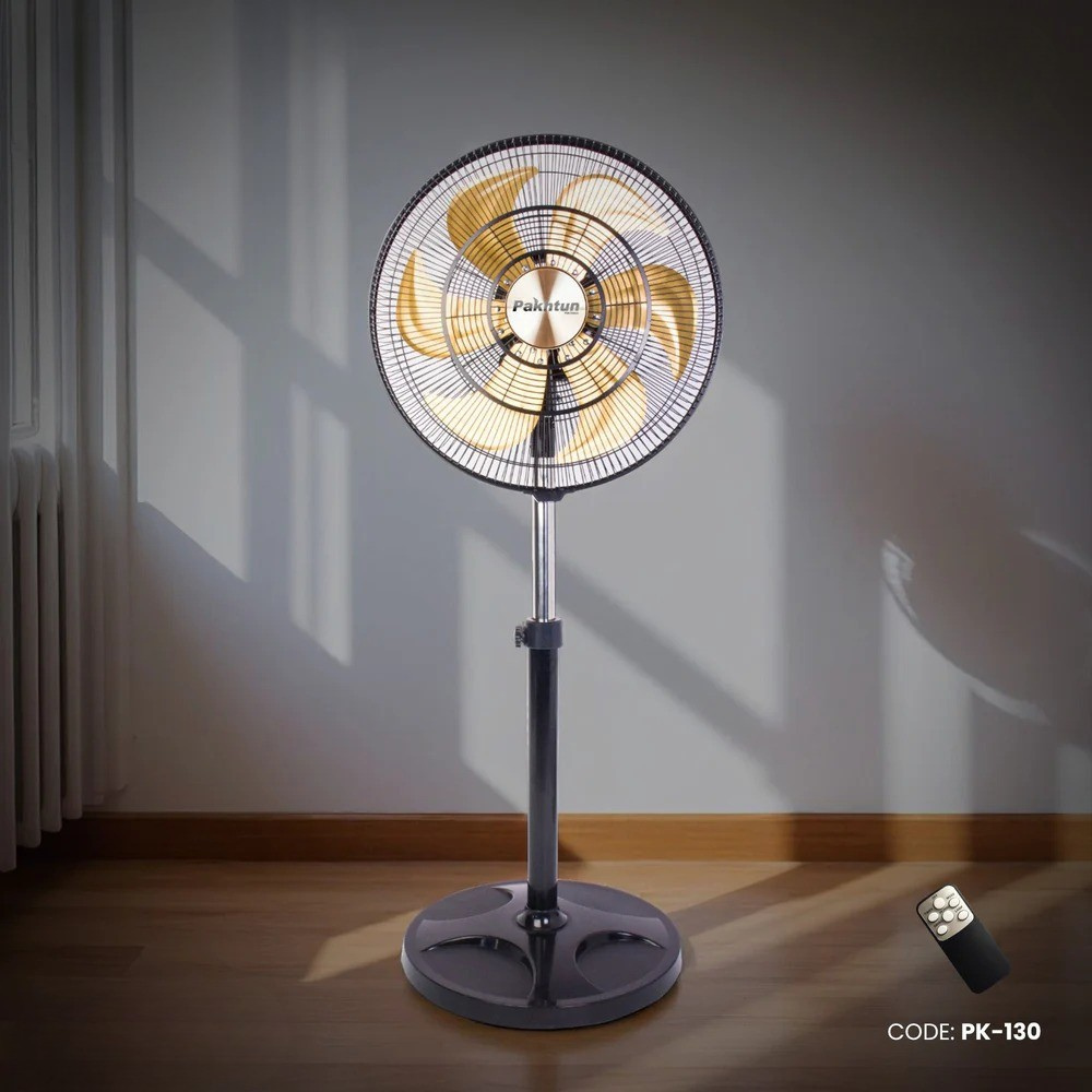 Pakhtun Zefiro-450B 18-Inch-High Speed Remote Control Stand Fan (Golden) | PK-130