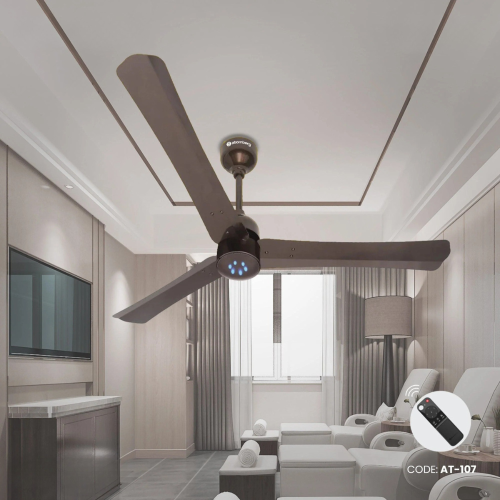 Atomberg Renesa + 56" 35Watt BLDC motor Energy Saving Anti-Dust Speed Indicator Light Ceiling Fan with Remote Control ( Earth Brown ) AT-107