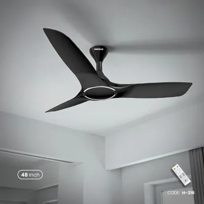 Havells Stealth Air 48"- Ceiling Fan with Remote (Metallic Black) H-316_img_0
