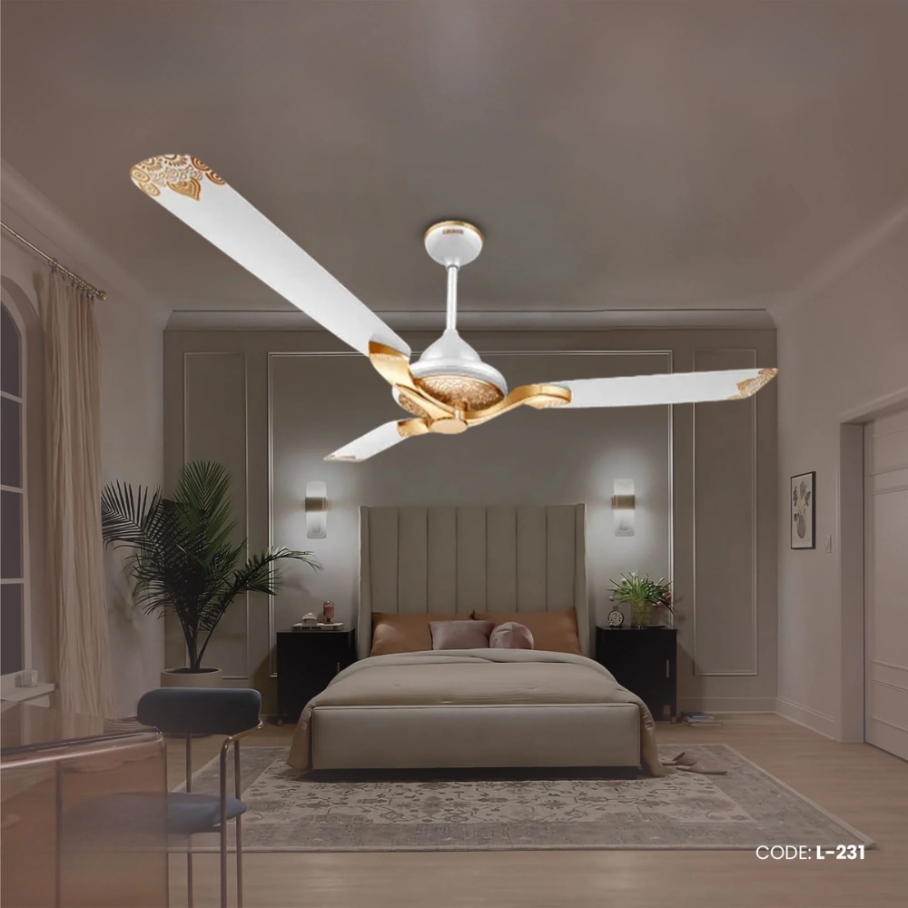 Luminous Jaipur Mahal 52 Inch 3 Blade Decorative Energy Saving Ceiling Fan (Agaria White) L-231_img_0