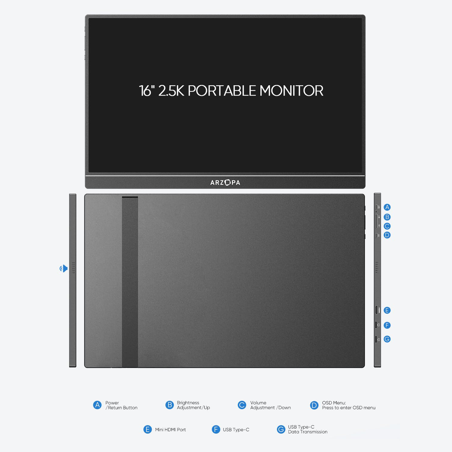 Arzopa Z1RC 2.5K Portable Monitor-Brilliant QHD Display._img_4
