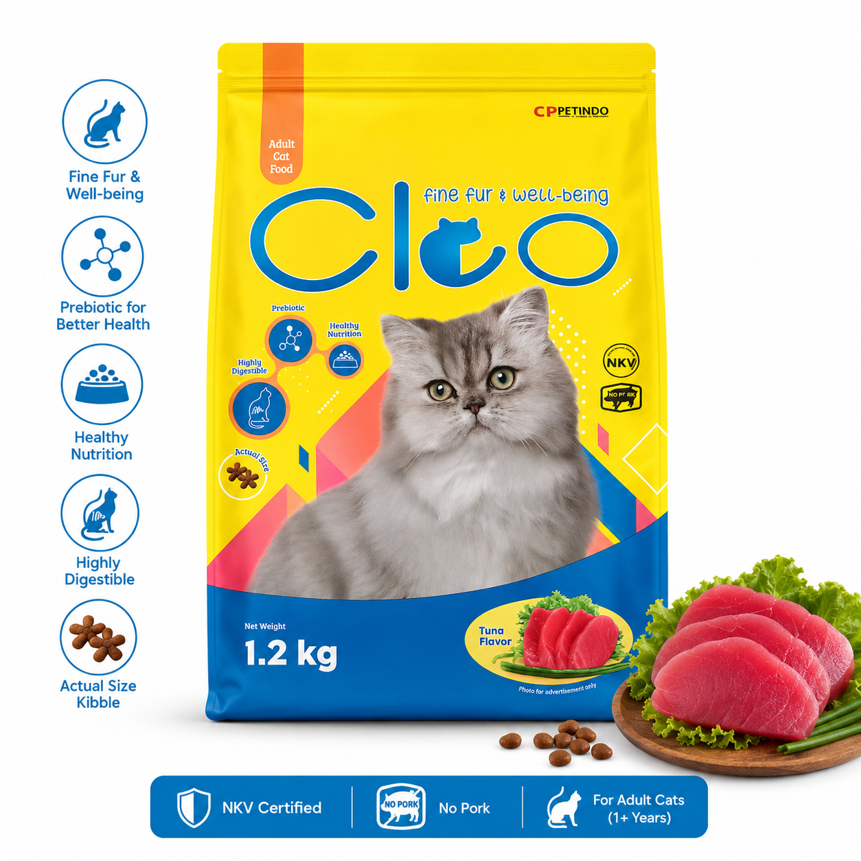 Cleo Tuna Flaver 1.2Kg Adult Cat