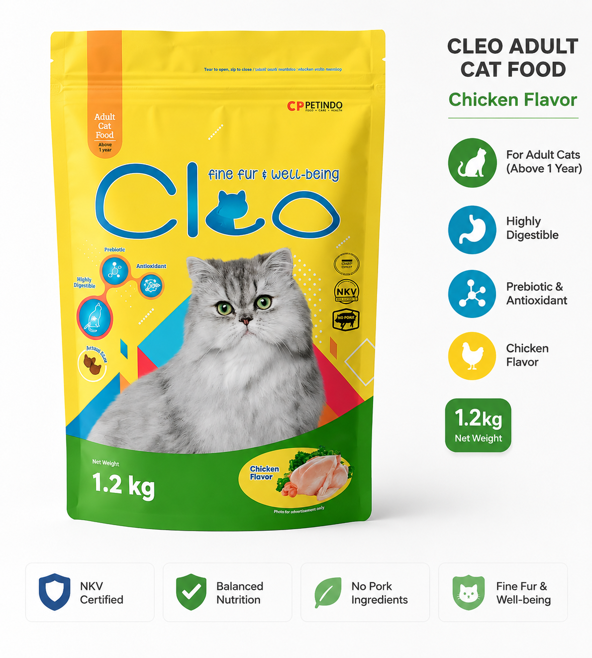 Cleo Chicken Flavor 1.2 Kg