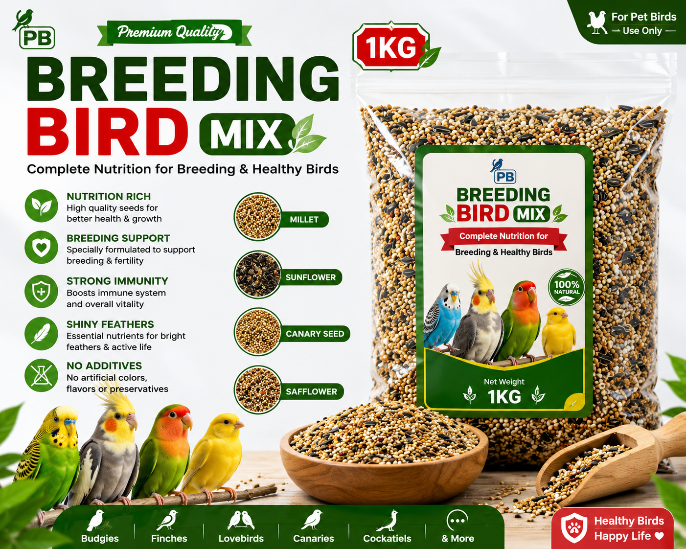 Breeding Bird mix 1kg