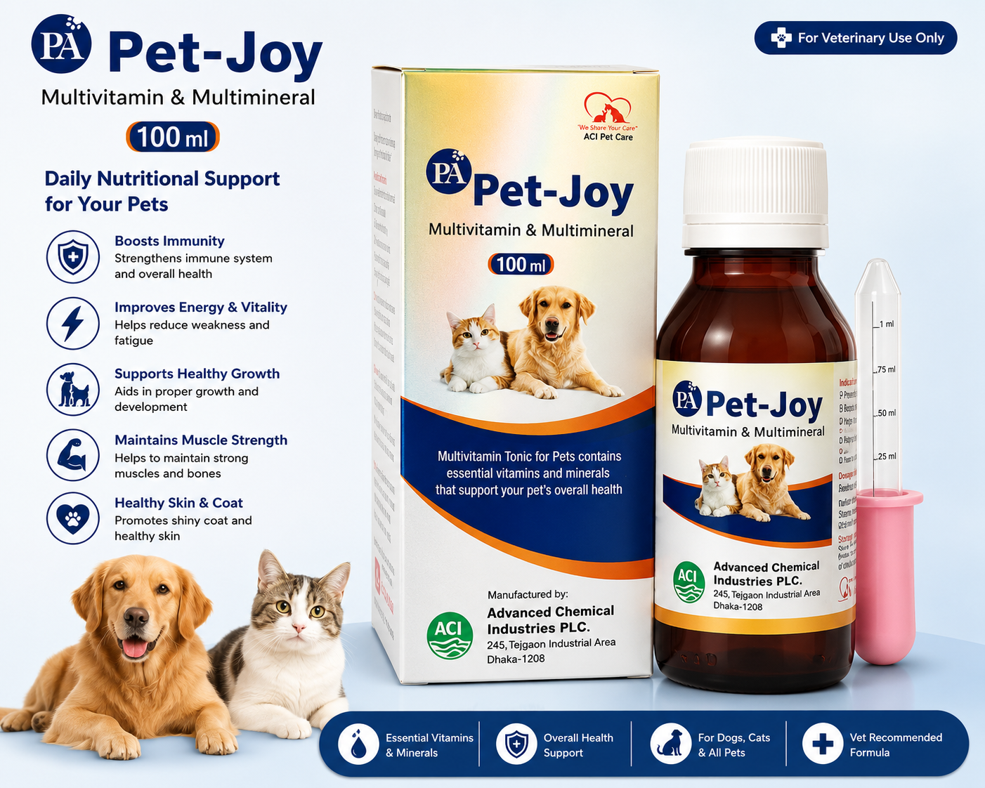 PA Pet Joy 100 ml পিএ পেট জয় ১০০ মিলি