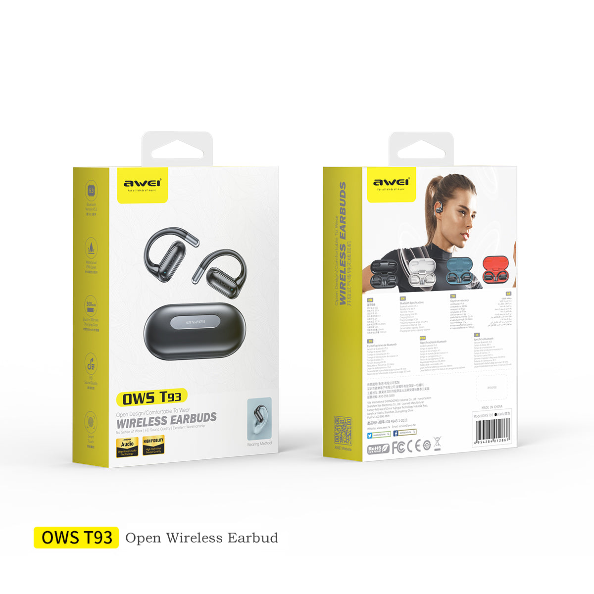 AWEI TZ30 Open Ear Clip Bluetooth Headset thumbnail 3