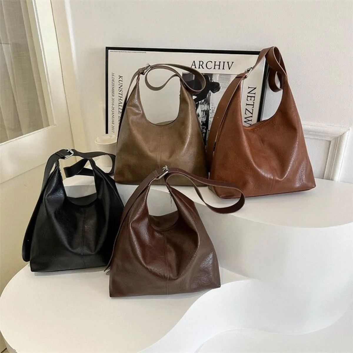 Aocywear Leather Tote Bag - Image 1