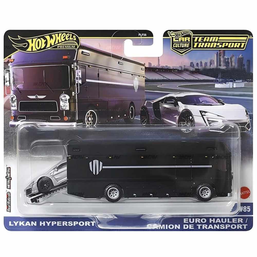 Hot Wheels Premium Team Transport Lykan Hypersport silber & Euro Hauler schwarz