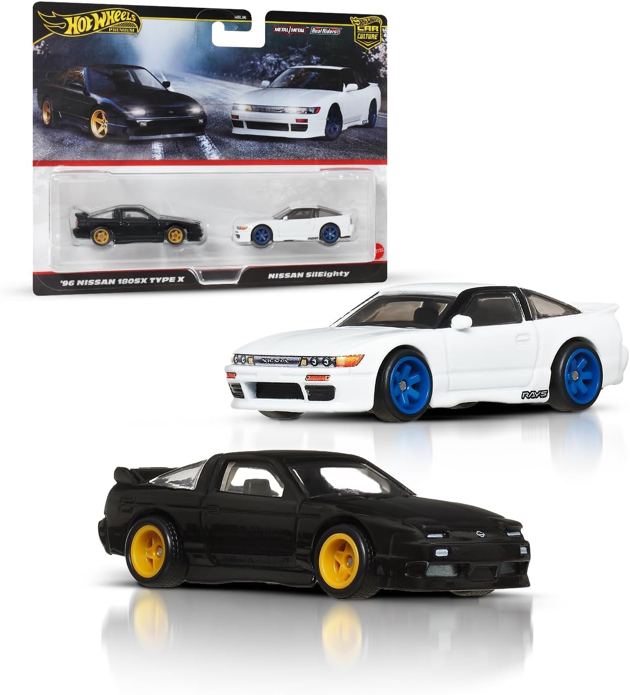 PRE ORDER Hot Wheels Premium 2-Pack 2025 - '96 Nissan 180SX Type X and Nissan SilEighty_img_1