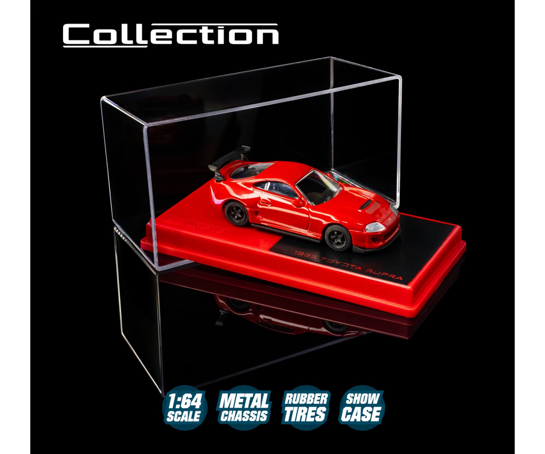 Majorette "Collection" Series 1995 Toyota Supra RHD (Right Hand Drive) Red_img_1