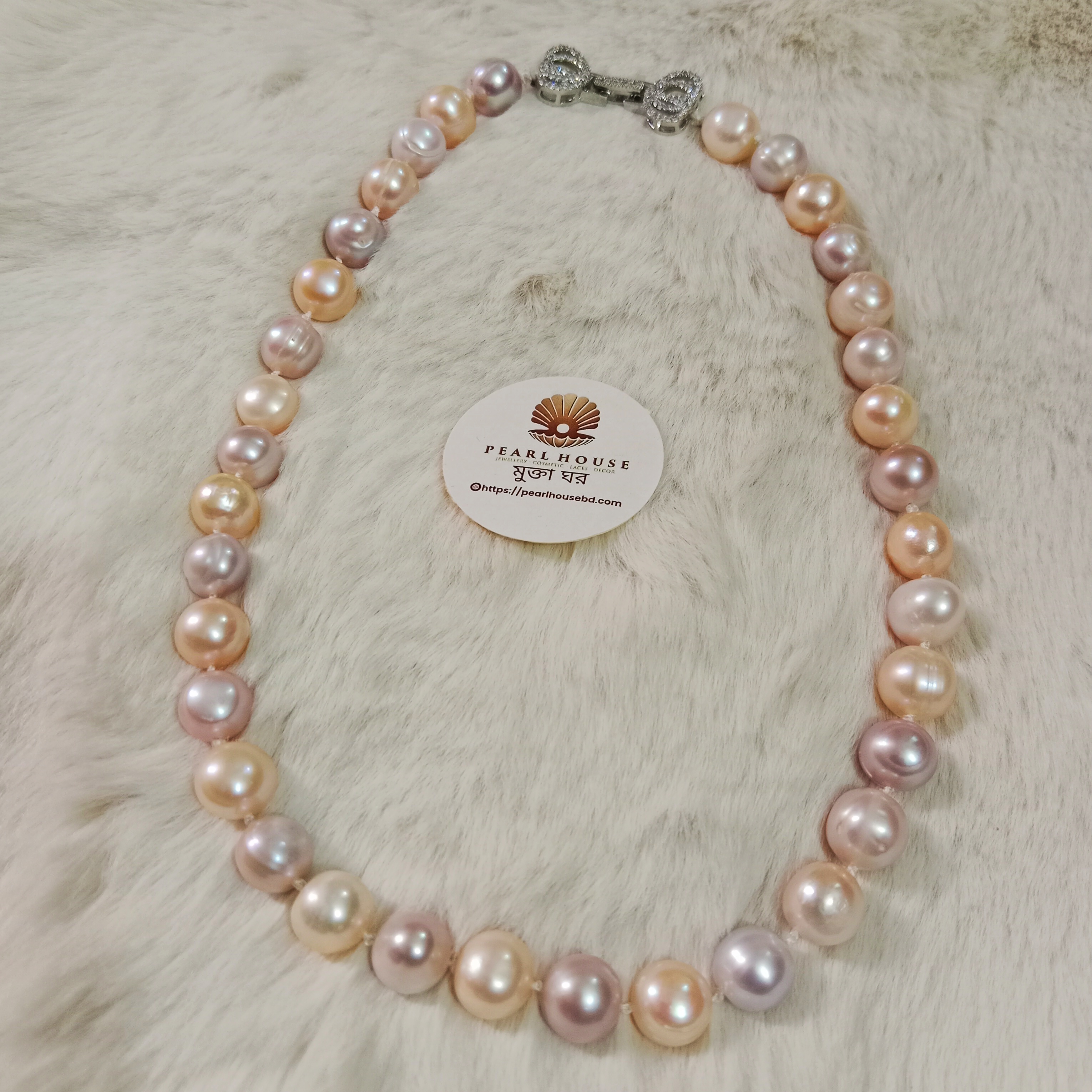 Premium Quality 12 MM Pearl Multicolor Necklace_img_2