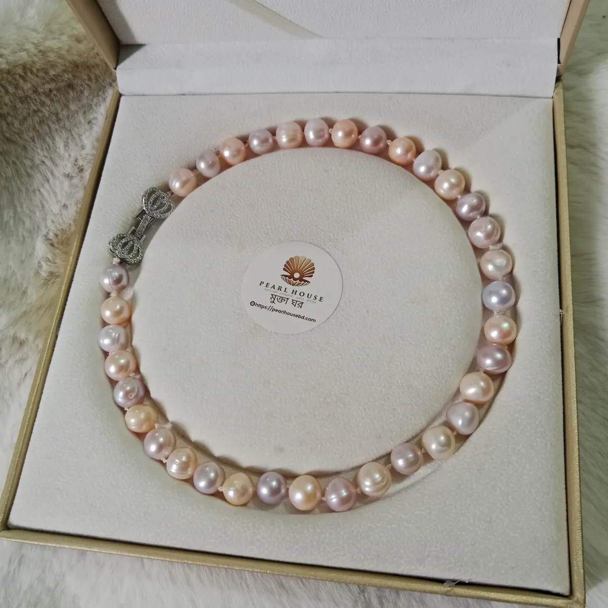 Premium Quality 12 MM Pearl Multicolor Necklace