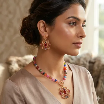 Original Gold plating neckpiece with Original stone_img_1