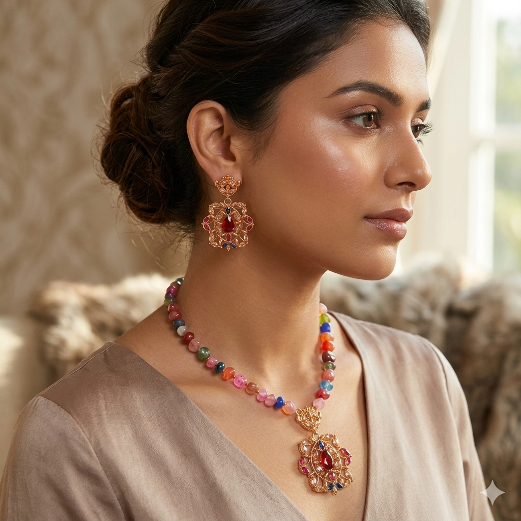 Original Gold plating neckpiece with Original stone_img_1
