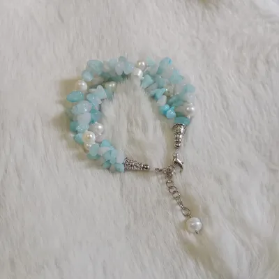 Original Stone and Original Pearl Mixed 3 Layer Bracelet_img_3