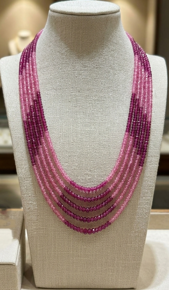 Original Multicolor Stone 5 Layer Necklace_img_2