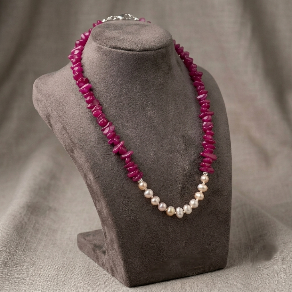 Original Pearl & Original Stone Necklace_img_1