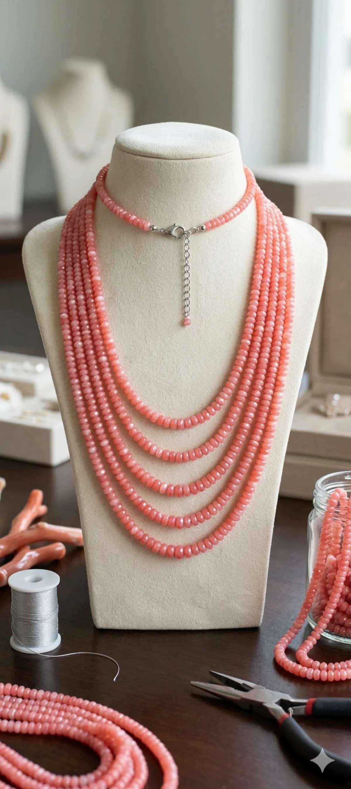 Original Stone 5 Layer Necklace for Women