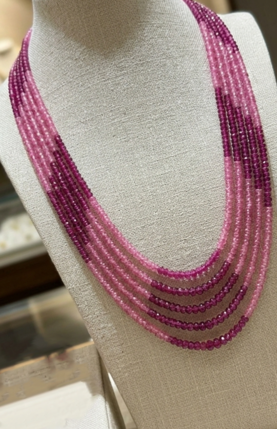 Original Multicolor Stone 5 Layer Necklace_img_1