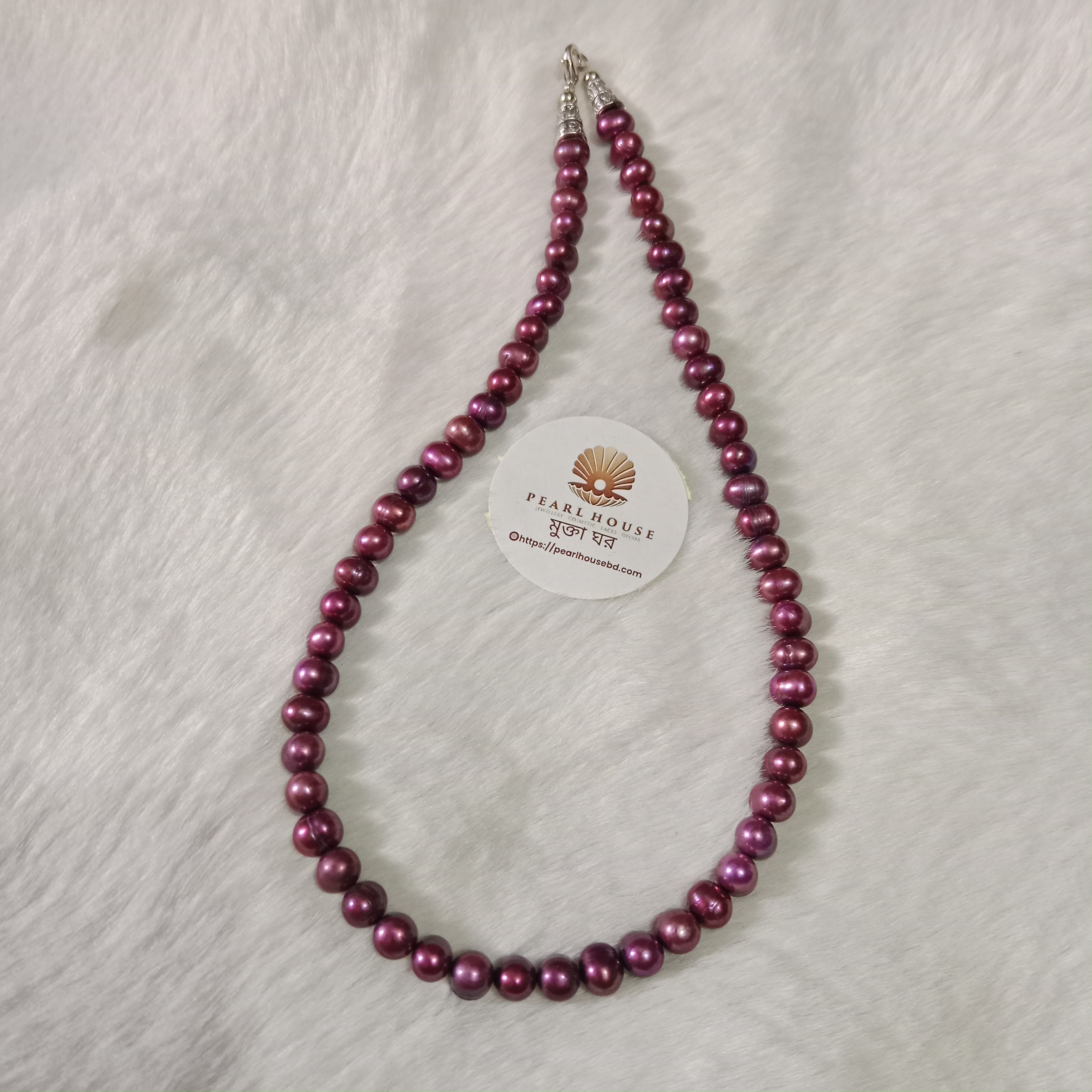 One Layer Meroon Pearl Necklace_img_0