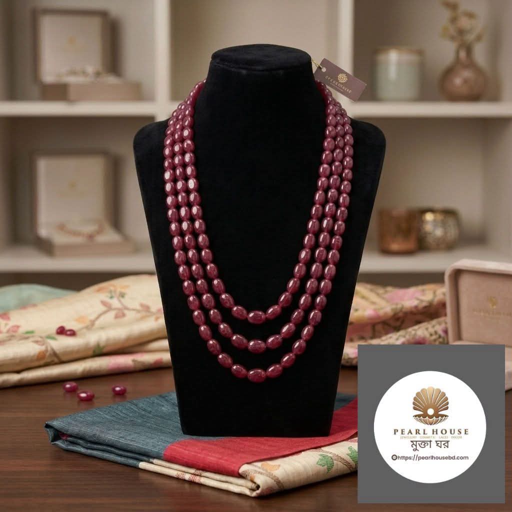 Exclusive Meroon Stone 3 Layer Necklace_img_0