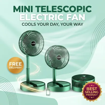 🌀 Folding Storage Net Red Fan (Rechargeable Mini Fan) 🔋🌬️_img_0