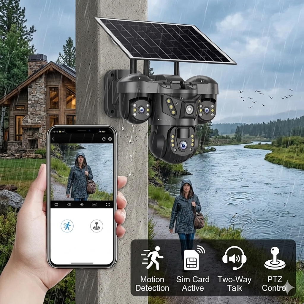 New Vision VTS-29 3-Lans Solar Security Camera | NeW iT PoWeR