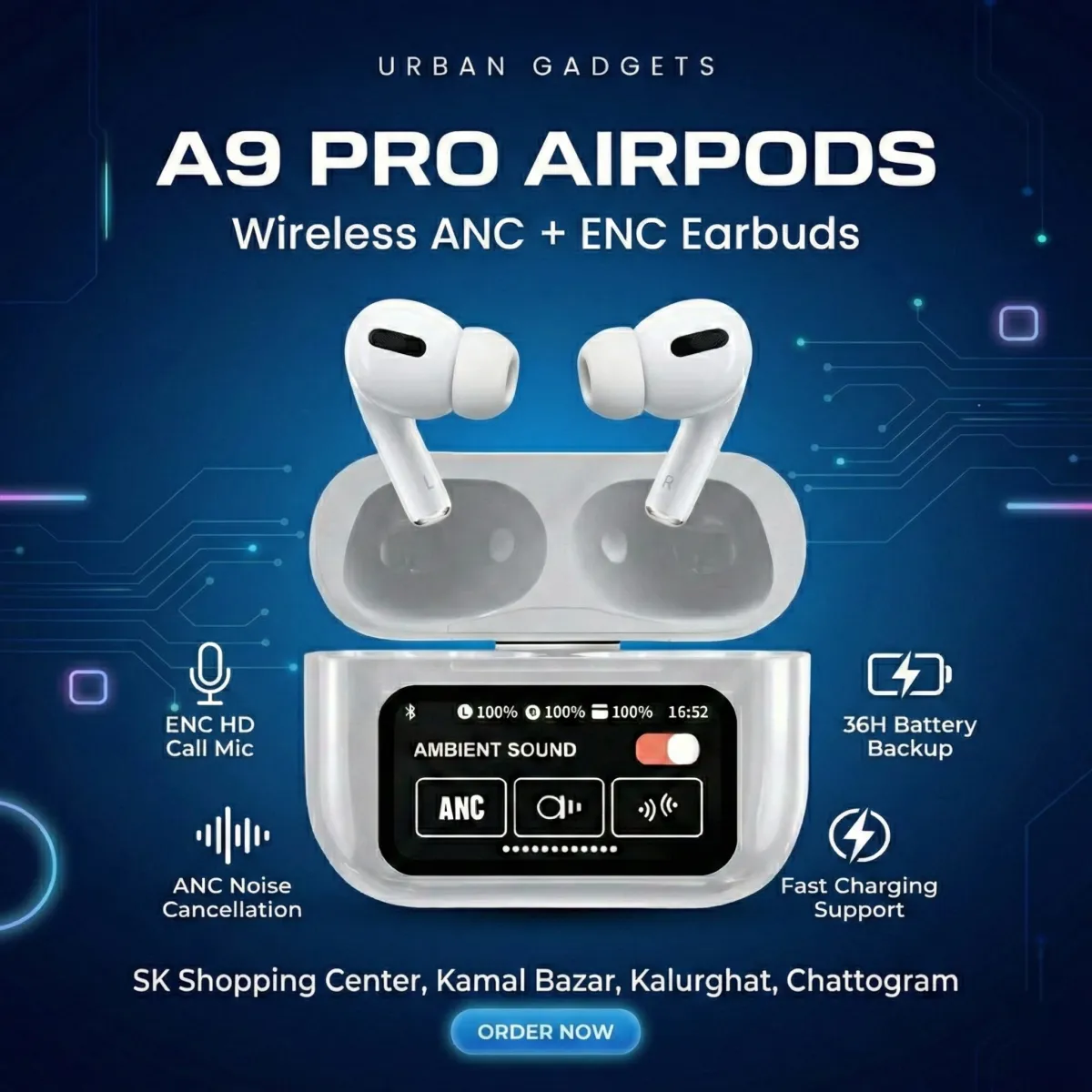 A9 Pro Airpods - White