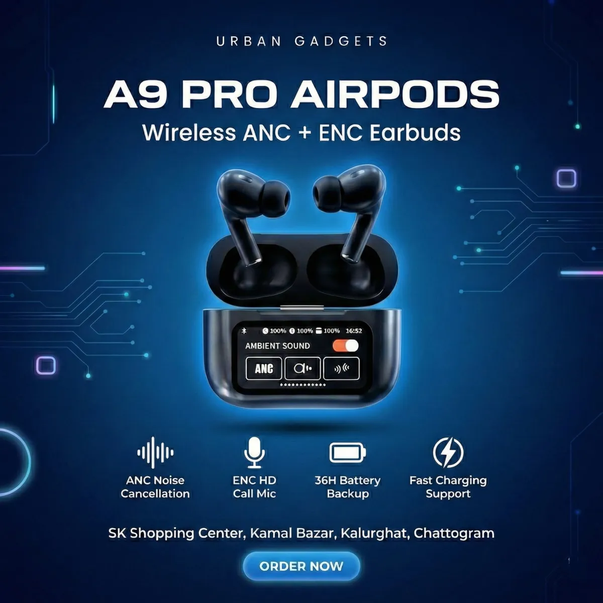 A9 Pro Airpods - Black