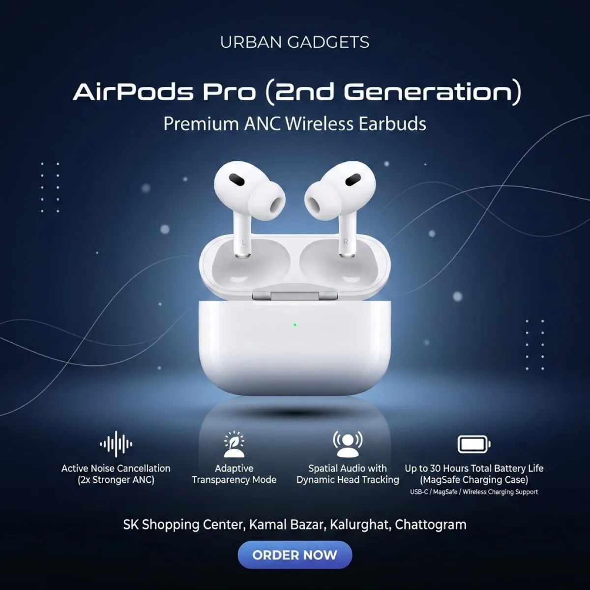Airpods Pro 2nd Generation Dubai - White