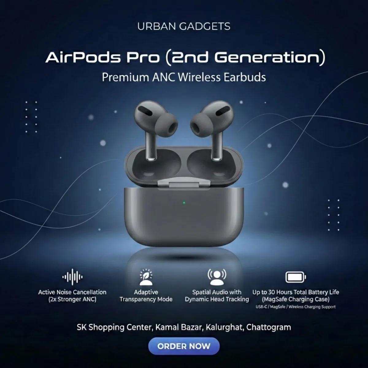 Airpods Pro 2nd Generation Dubai - Black