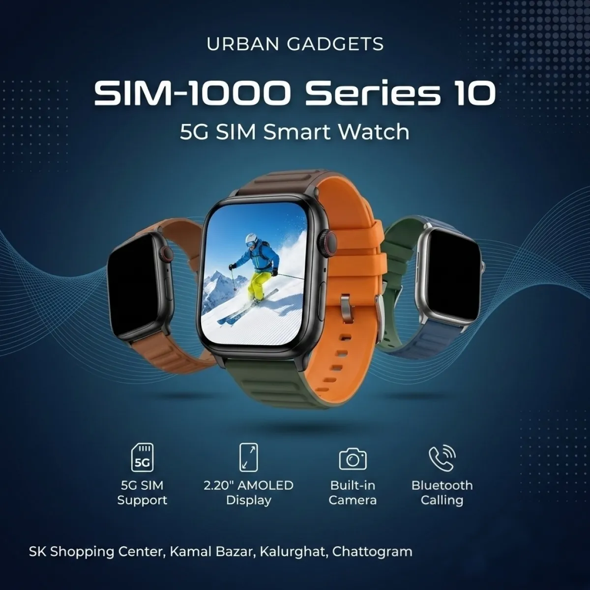 Sim-1000 Series 10 Smart Watch