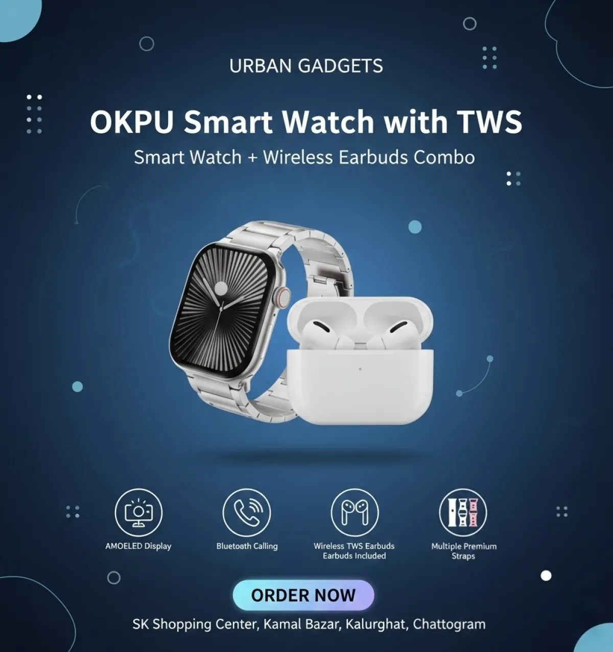 Okpu D47 Smart Watch+Tws Earbuds